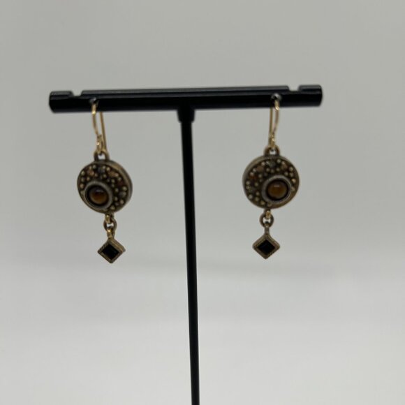 Patricia Locke Dangle Earrings With Antique Brass-Tone Finish Pierced - Picture 16 of 16